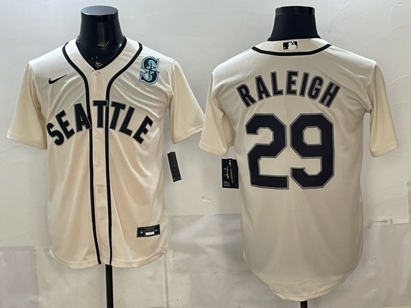 Men 2026 Seattle Mariners #29 Raleigh cream Nike MLB Jersey 0521006